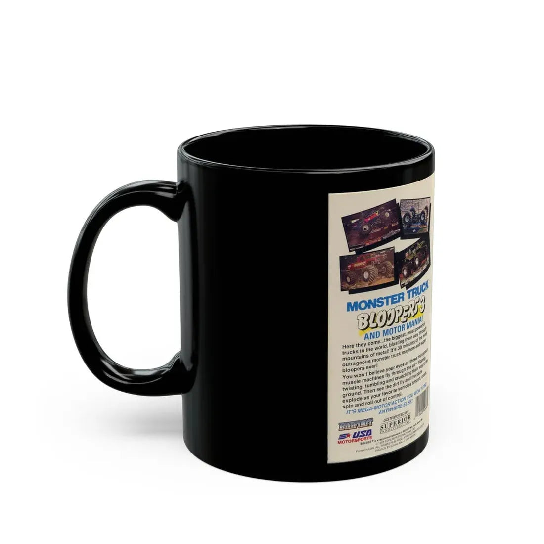 MONSTER TRUCK BLOOPERS 3 (VHS COVER) - Black Coffee Mug - Go Mug Yourself