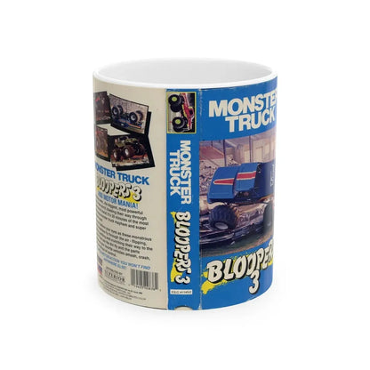 MONSTER TRUCK BLOOPERS 3 (VHS COVER) - White Coffee Mug 11oz - Go Mug Yourself