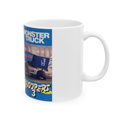 MONSTER TRUCK BLOOPERS 3 (VHS COVER) - White Coffee Mug - Go Mug Yourself