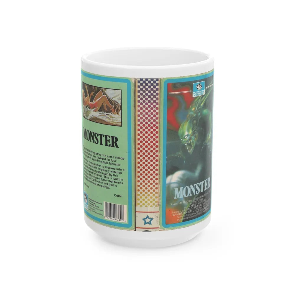 MONSTER (VHS COVER) - White Coffee Mug-15oz-Go Mug Yourself