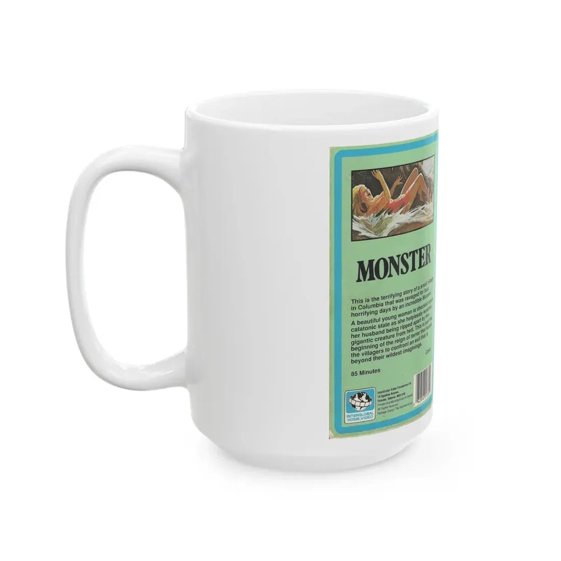 MONSTER (VHS COVER) - White Coffee Mug - Go Mug Yourself