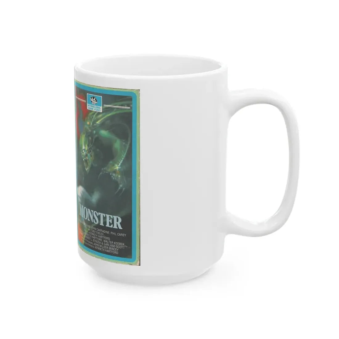 MONSTER (VHS COVER) - White Coffee Mug - Go Mug Yourself
