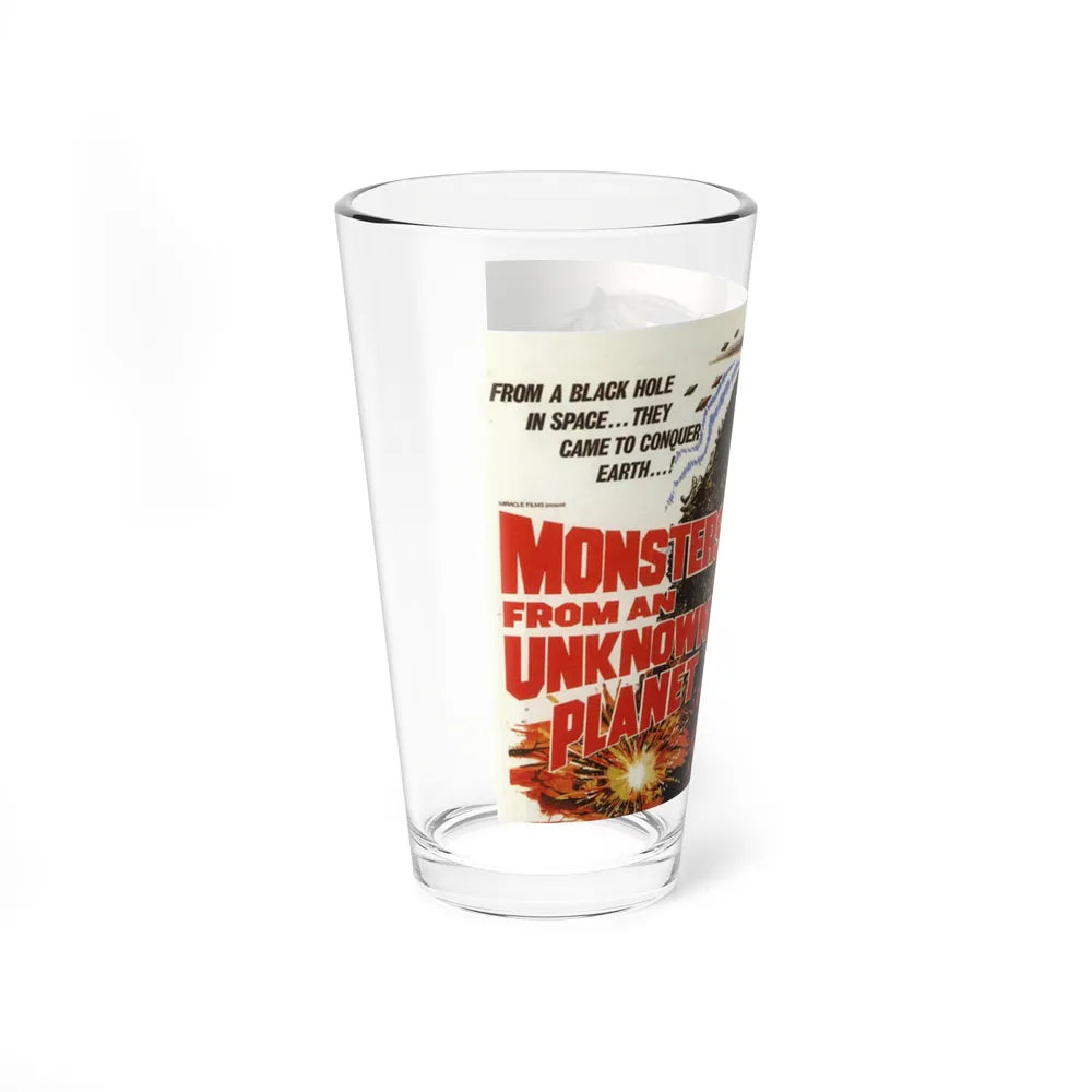 MONSTERS FROM AN UNKNOWN PLANET (REVENGE OF MECHAGODZILLA) 1975 Movie Poster - Pint Glass 16oz-Go Mug Yourself