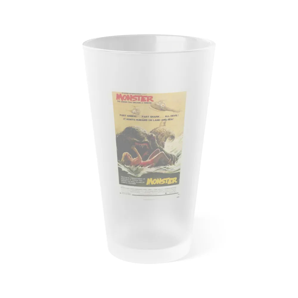 MONSTROID 1980 Movie Poster - Frosted Pint Glass 16oz-16oz-Frosted-Go Mug Yourself