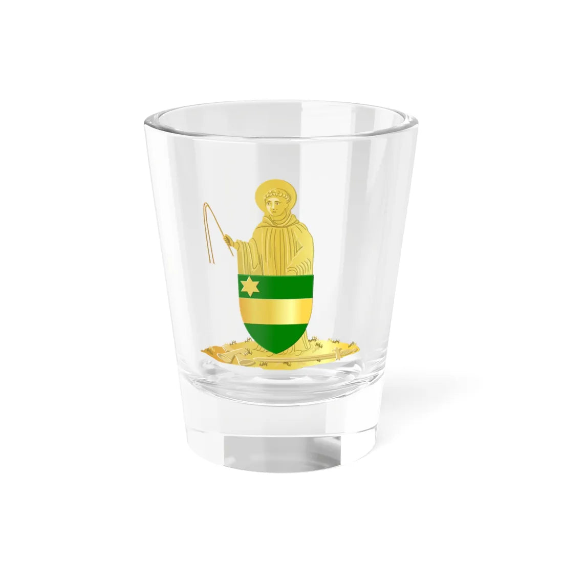 Mont-Saint-Guibert wapen (Belgium) (Coat of Arms) Shot Glass 1.5oz 1.5oz - Go Mug Yourself