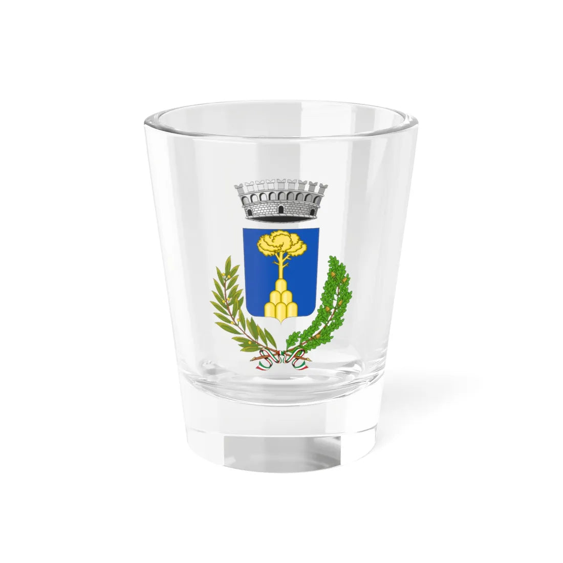 Monte Cerignone-Stemma (Italy) (Coat of Arms) Shot Glass 1.5oz 1.5oz - Go Mug Yourself
