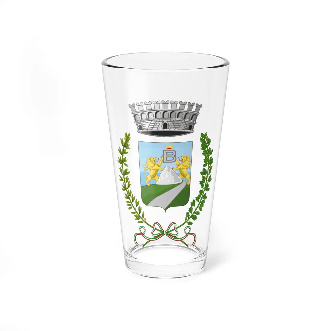 Montebruno-Stemma (Italy) (Coat of Arms) Pint Glass 16oz 16oz - Go Mug Yourself