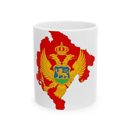 Montenegro-Flagmap (Montenegro) White Coffee Mug 11oz - Go Mug Yourself