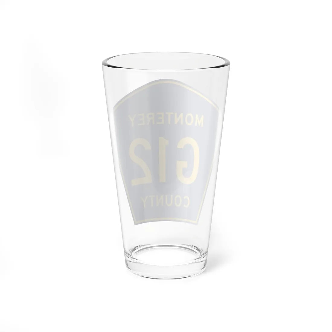Monterey County G12 (California) (Road Sign) Pint Glass 16oz - Go Mug Yourself