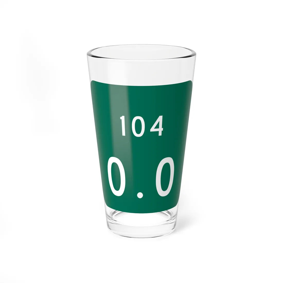Montgomery County 104 NY reference marker (New York) (Road Sign) Pint Glass 16oz 16oz - Go Mug Yourself