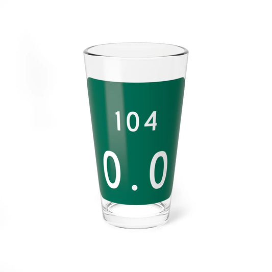 Montgomery County 104 NY reference marker (New York) (Road Sign) Pint Glass 16oz 16oz - Go Mug Yourself