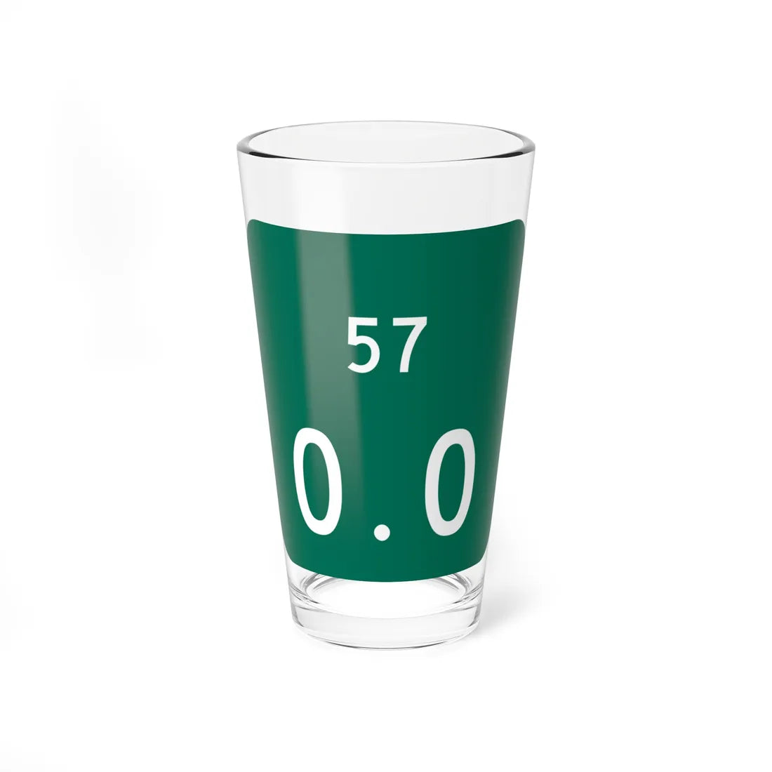 Montgomery County 57 NY reference marker (New York) (Road Sign) Pint Glass 16oz 16oz - Go Mug Yourself