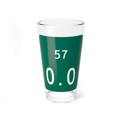 Montgomery County 57 NY reference marker (New York) (Road Sign) Pint Glass 16oz 16oz - Go Mug Yourself