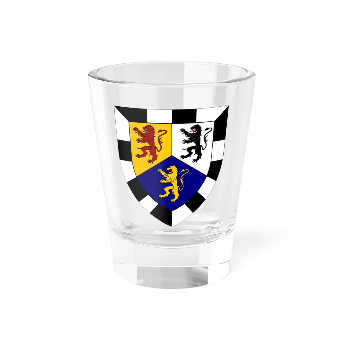 MONTGOMERYSHIRE Shield (United Kingdom) (Coat of Arms) Shot Glass 1.5oz 1.5oz - Go Mug Yourself