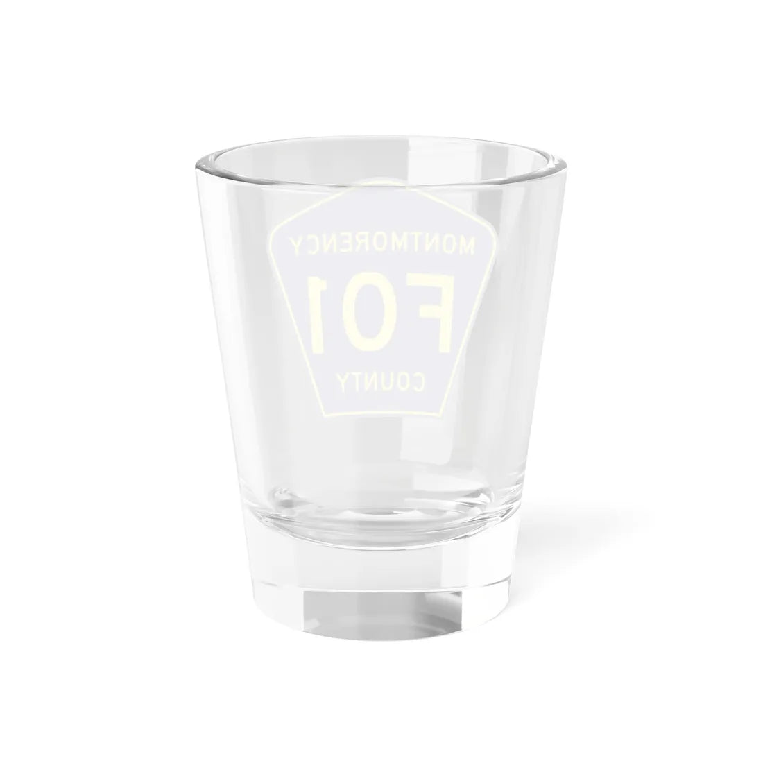 Montmorency County F-01 (Michigan) (Road Sign) Shot Glass 1.5oz - Go Mug Yourself