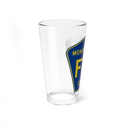 Montmorency County F-21 (Michigan) (Road Sign) Pint Glss 16oz - Go Mug Yourself