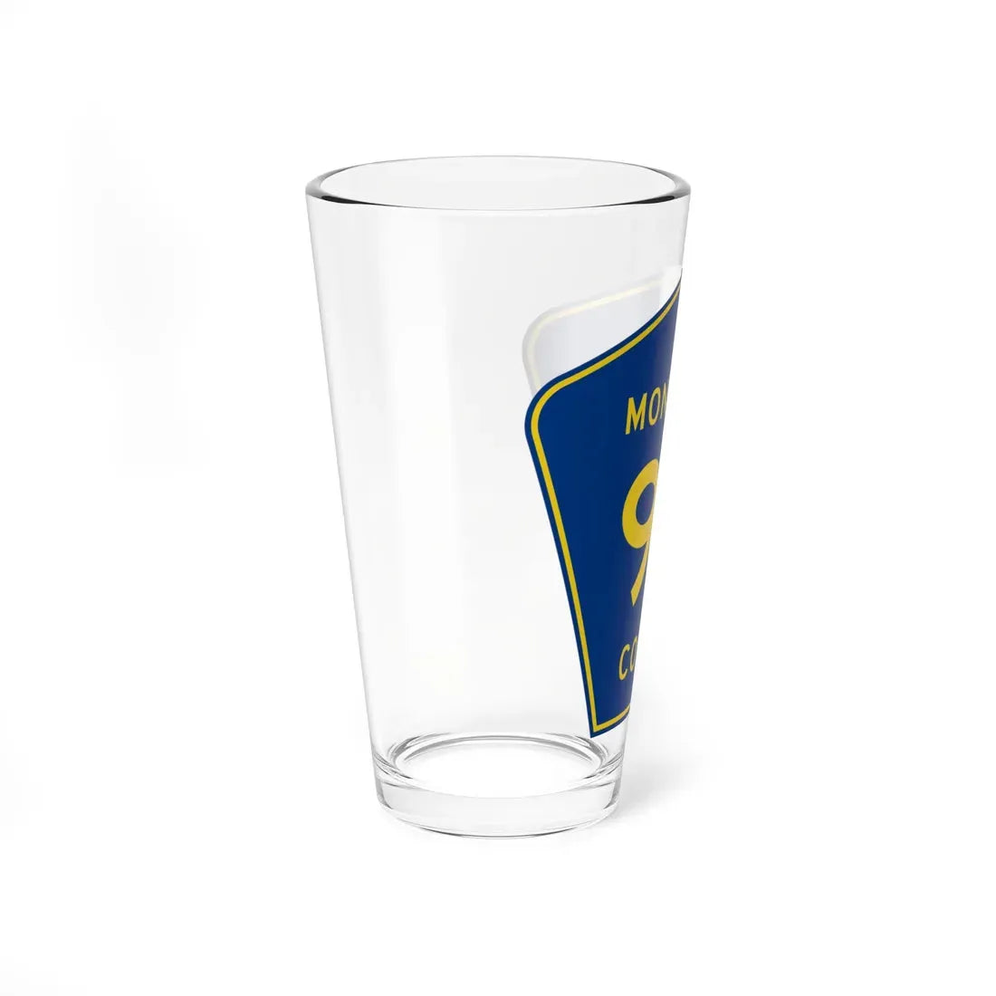 Montrose County 90 (Colorado) (Road Sign) Pint Glass 16oz - Go Mug Yourself