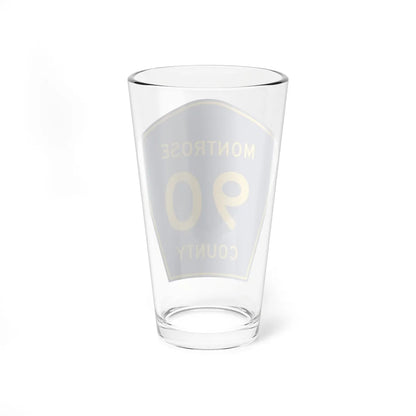 Montrose County 90 (Colorado) (Road Sign) Pint Glss 16oz - Go Mug Yourself