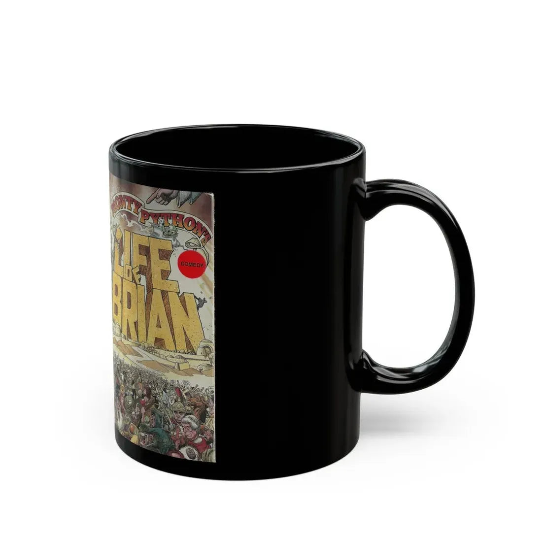 MONTY PYTHINS LIFE OF BRIAN (VHS COVER) - Black Coffee Mug - Go Mug Yourself