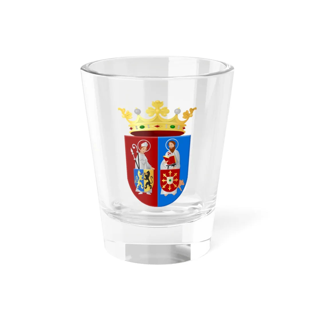 Mook en Middelaar wapen 1990 (Netherlands) (Coat of Arms) Shot Glass 1.5oz 1.5oz - Go Mug Yourself