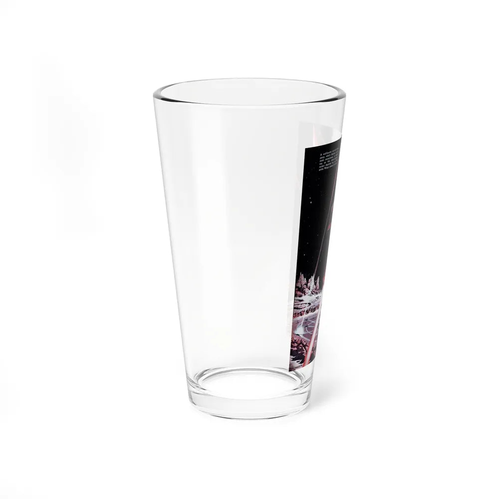 Moon Base Strikes, 1948 (Magazine Illustration) Pint Glass 16oz-Go Mug Yourself