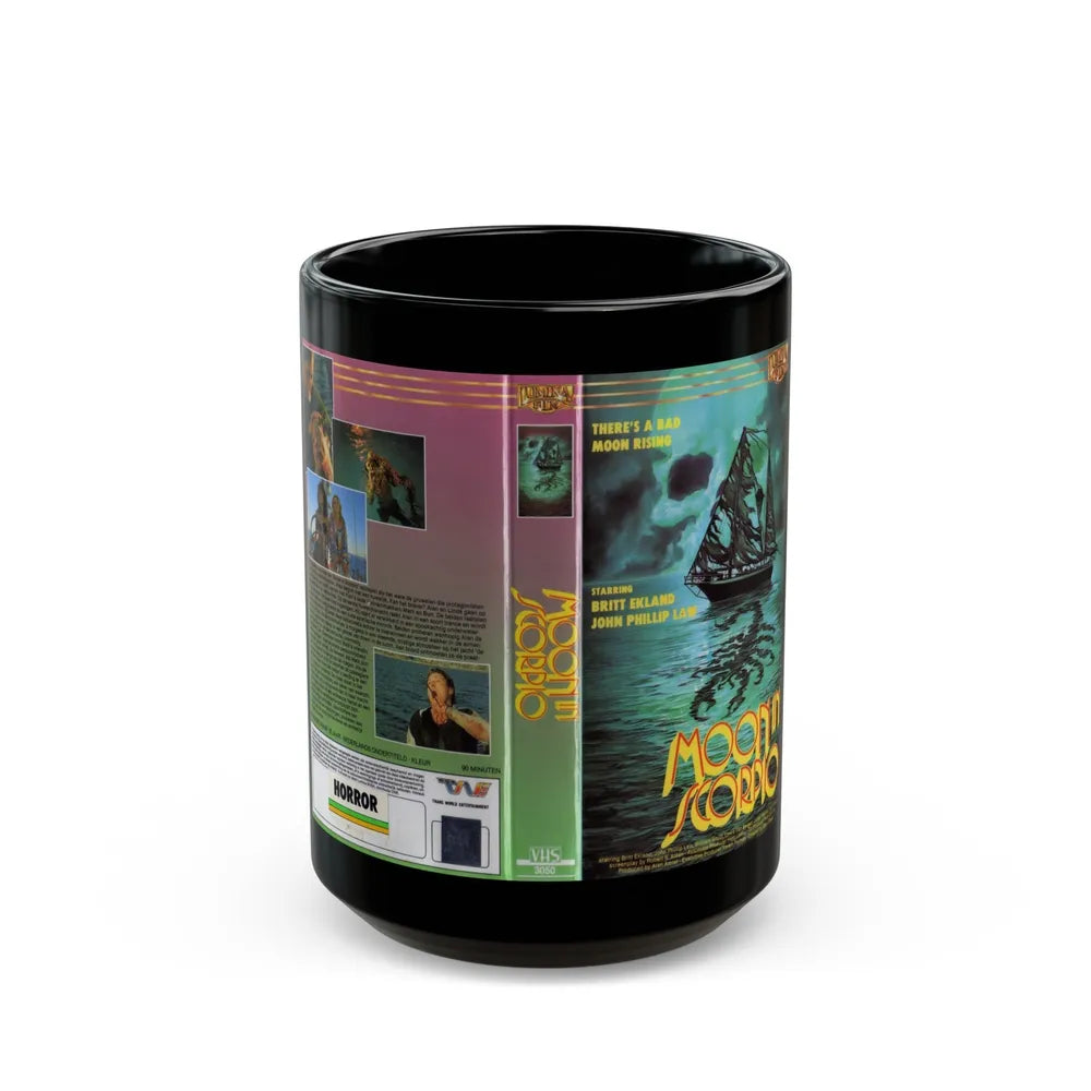 MOON IN SCORPIO (VHS COVER) - Black Coffee Mug-15oz-Go Mug Yourself