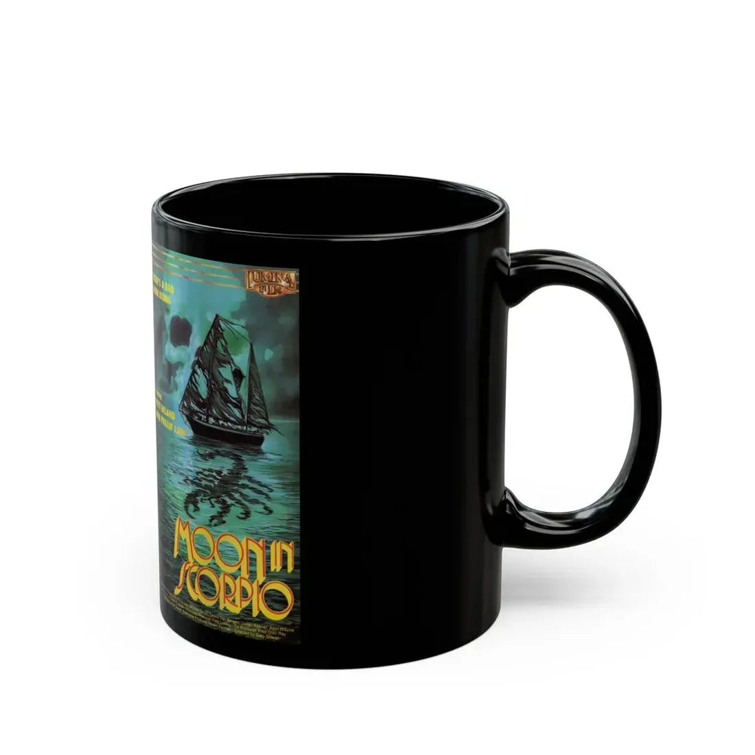 MOON IN SCORPIO (VHS COVER) - Black Coffee Mug - Go Mug Yourself