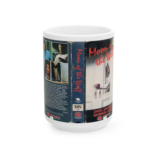 MOON OF THE WOLF (VHS COVER) - White Coffee Mug 15oz - Go Mug Yourself