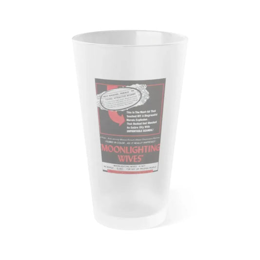 MOONLIGHTING WIVES 1966 Movie Poster - Frosted Pint Glass 16oz Default Title - Go Mug Yourself
