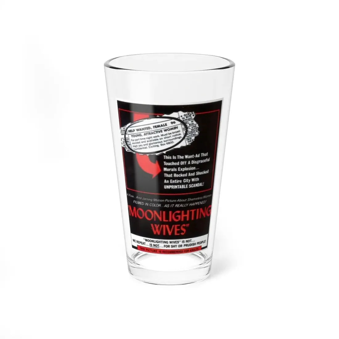 MOONLIGHTING WIVES 1966 Movie Poster - Pint Glass 16oz 16oz - Go Mug Yourself
