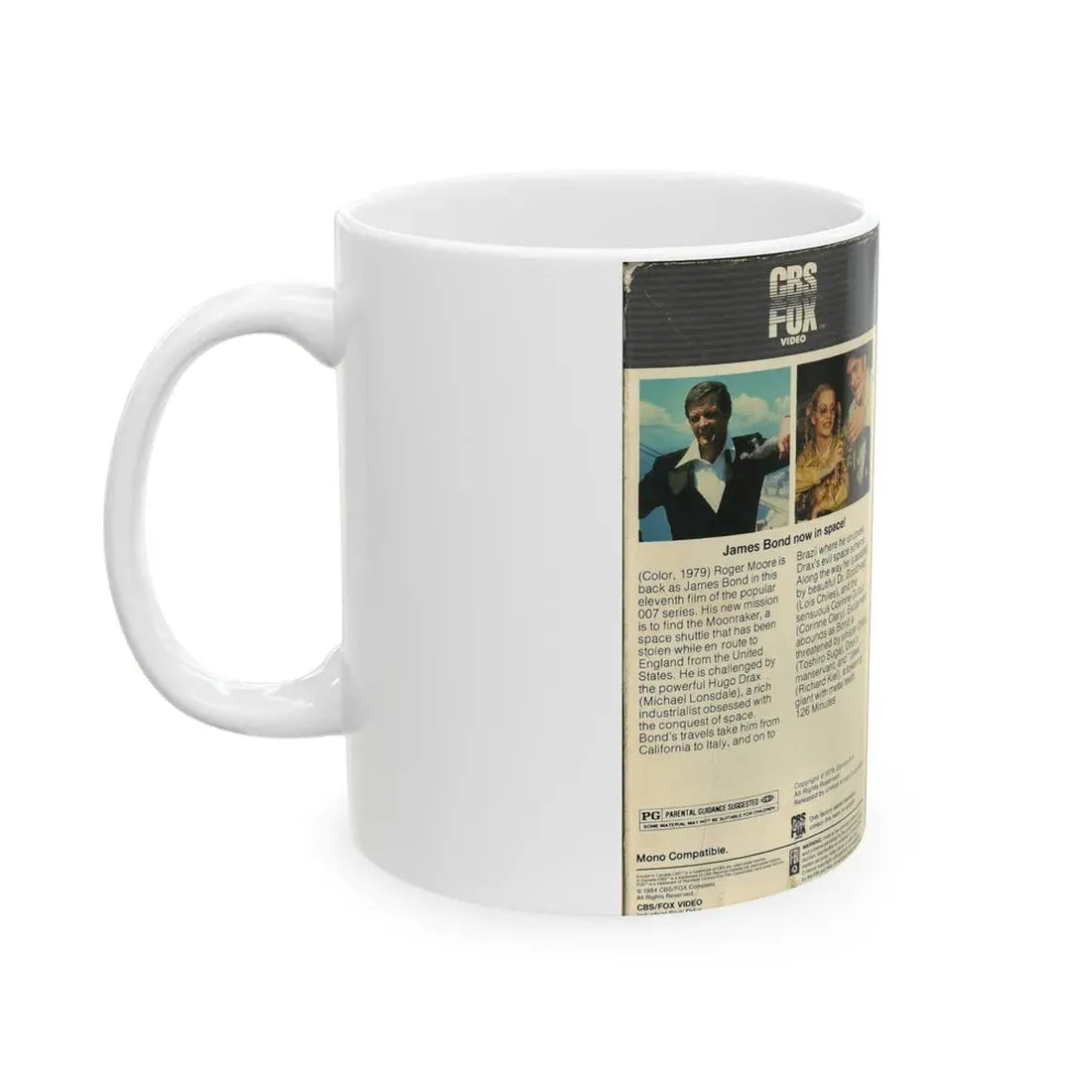 MOONRAKER (VHS COVER) - White Coffee Mug - Go Mug Yourself