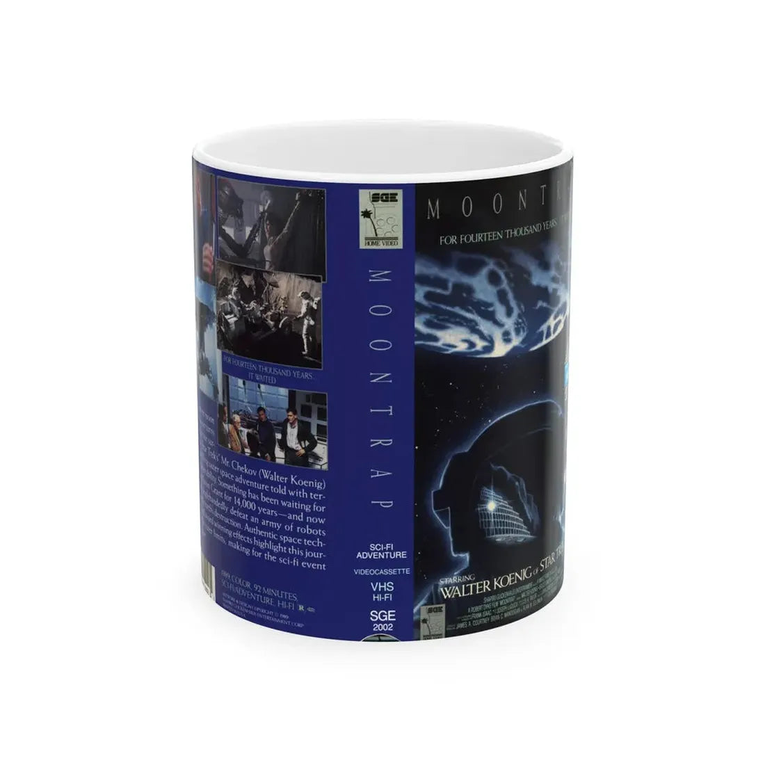 MOONTRAP (VHS COVER) - White Coffee Mug 11oz - Go Mug Yourself