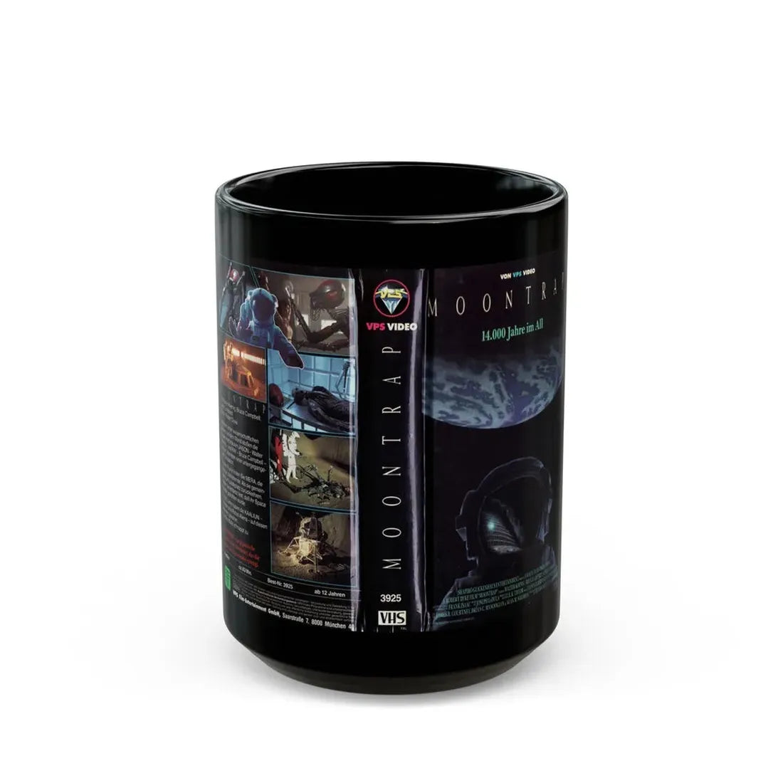 MOONTRAP VPS VIDEO (VHS COVER) - Black Coffee Mug 15oz - Go Mug Yourself