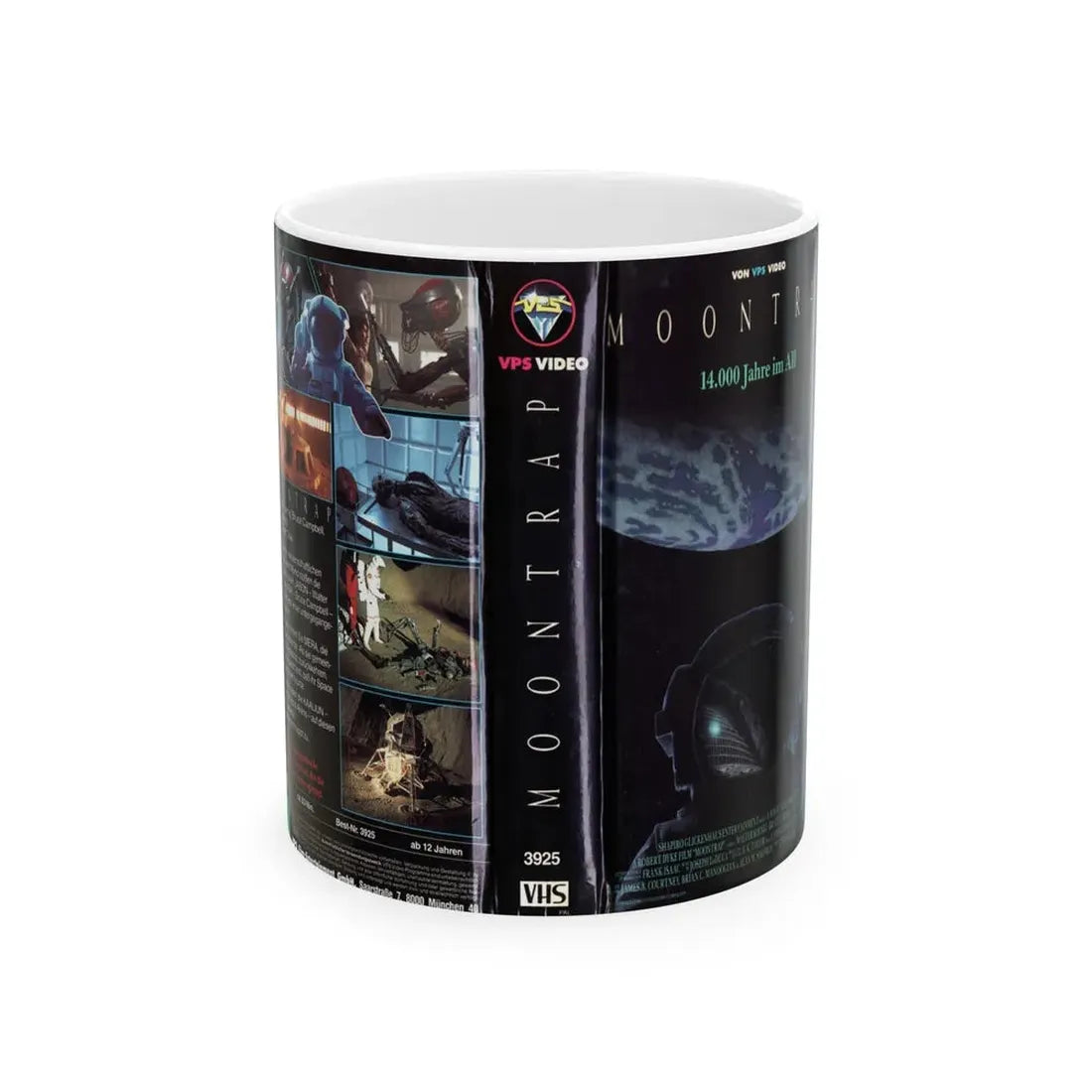 MOONTRAP VPS VIDEO (VHS COVER) - White Coffee Mug 11oz - Go Mug Yourself