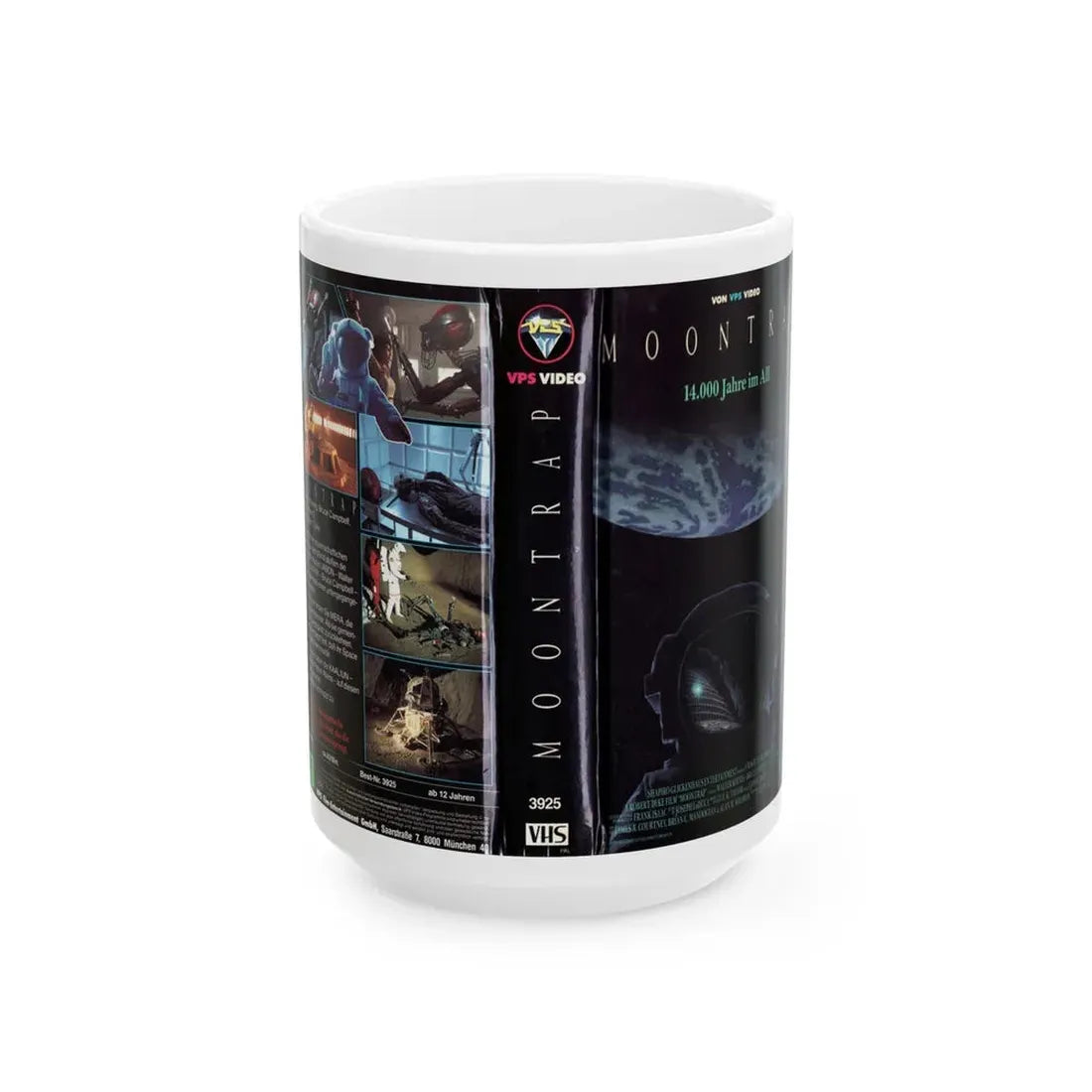 MOONTRAP VPS VIDEO (VHS COVER) - White Coffee Mug 15oz - Go Mug Yourself