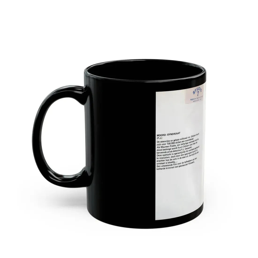 MOORD SYNDIKAAT (VHS COVER) - Black Coffee Mug - Go Mug Yourself