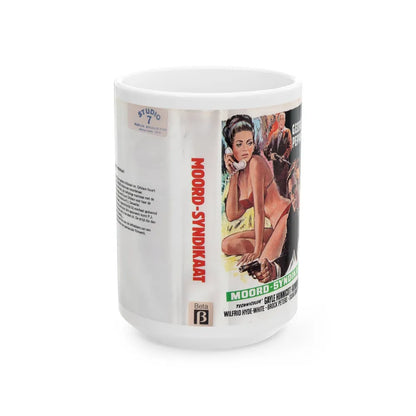 MOORD SYNDIKAAT (VHS COVER) - White Coffee Mug-15oz-Go Mug Yourself