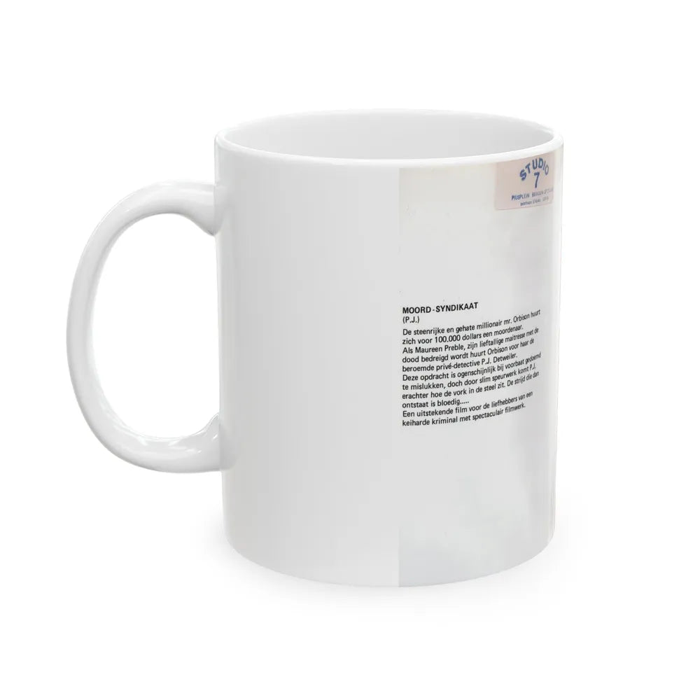 MOORD SYNDIKAAT (VHS COVER) - White Coffee Mug-Go Mug Yourself