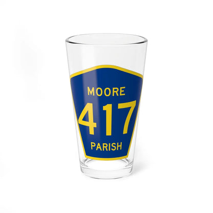 Moore Parish Route 417 LA (Louisiana) (Road Sign) Pint Glass 16oz 16oz - Go Mug Yourself