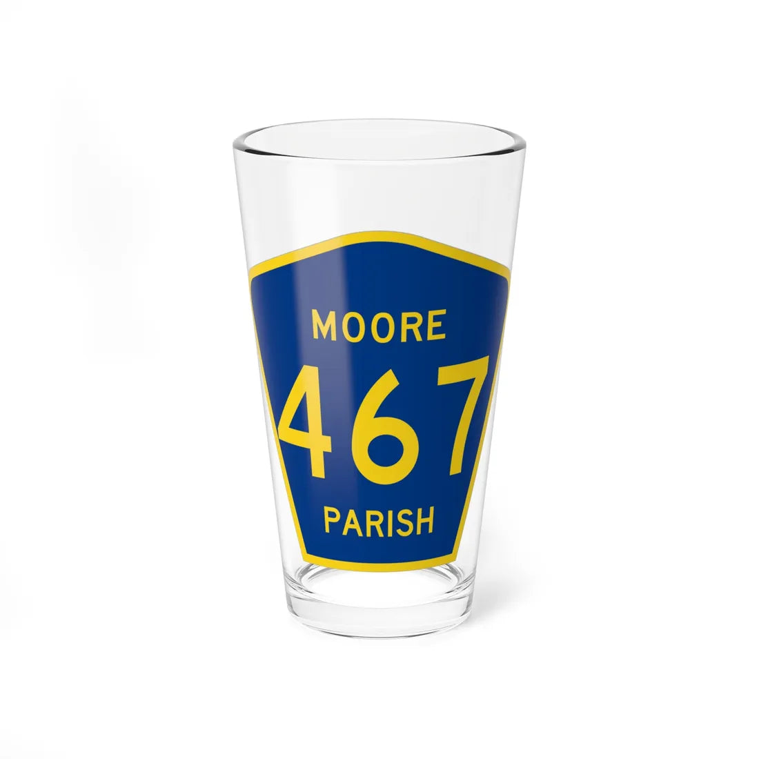 Moore Parish Route 467 LA (Louisiana) (Road Sign) Pint Glass 16oz 16oz - Go Mug Yourself