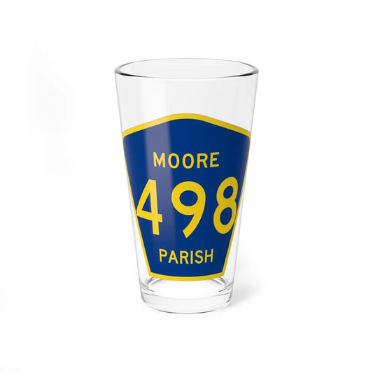 Moore Parish Route 498 LA (Louisiana) (Road Sign) Pint Glass 16oz 16oz - Go Mug Yourself