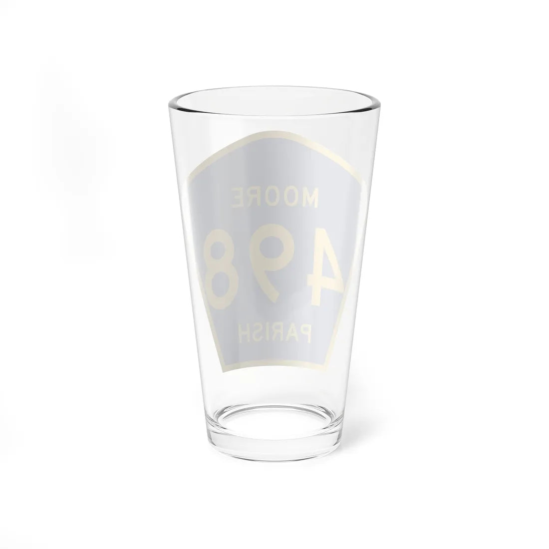 Moore Parish Route 498 LA (Louisiana) (Road Sign) Pint Glass 16oz - Go Mug Yourself