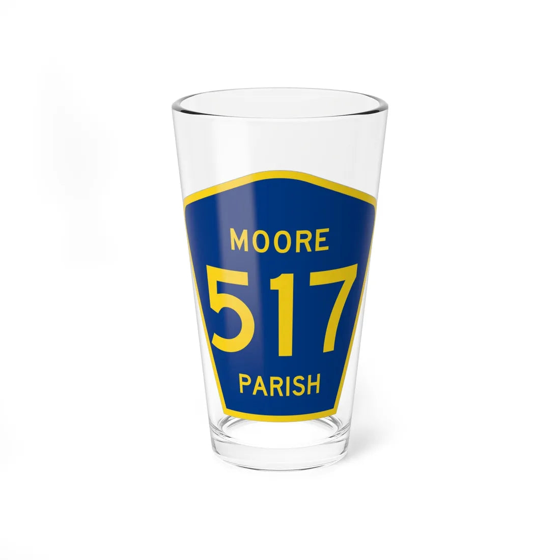 Moore Parish Route 517 LA (Louisiana) (Road Sign) Pint Glass 16oz 16oz - Go Mug Yourself