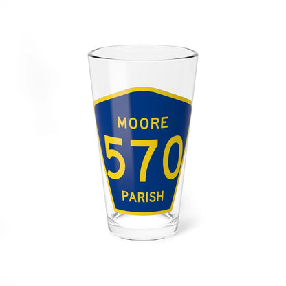 Moore Parish Route 570 LA (Louisiana) (Road Sign) Pint Glass 16oz 16oz - Go Mug Yourself
