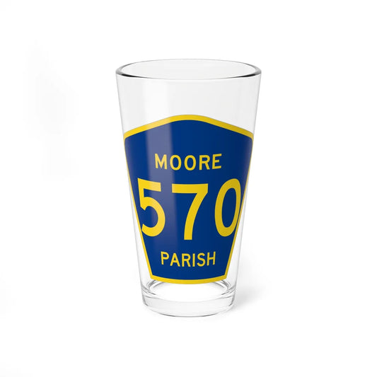 Moore Parish Route 570 LA (Louisiana) (Road Sign) Pint Glass 16oz 16oz - Go Mug Yourself