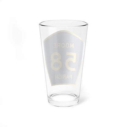 Moore Parish Route 58 LA (Louisiana) (Road Sign) Pint Glass 16oz - Go Mug Yourself