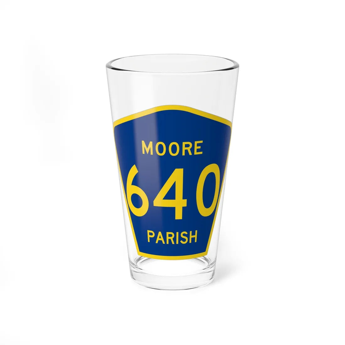 Moore Parish Route 640 LA (Louisiana) (Road Sign) Pint Glass 16oz - Go Mug Yourself