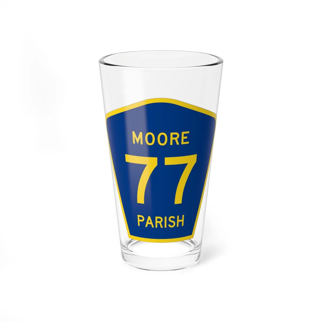 Moore Parish Route 77 LA (Louisiana) (Road Sign) Pint Glass 16oz - Go Mug Yourself