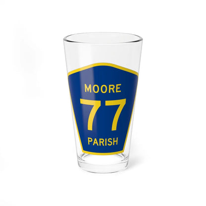 Moore Parish Route 77 LA (Louisiana) (Road Sign) Pint Glass 16oz - Go Mug Yourself