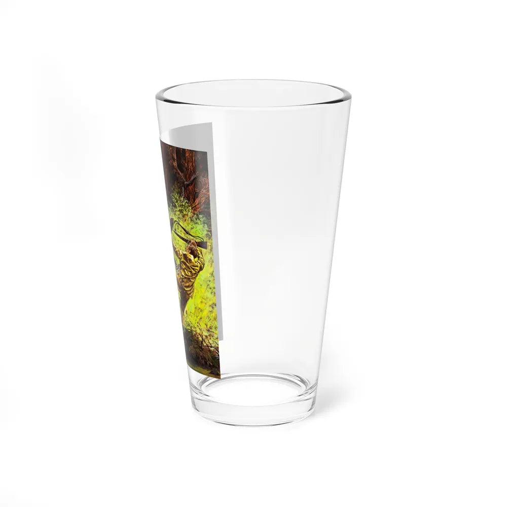 Moose Attack (Magazine Illustration) Pint Glass 16oz-Go Mug Yourself